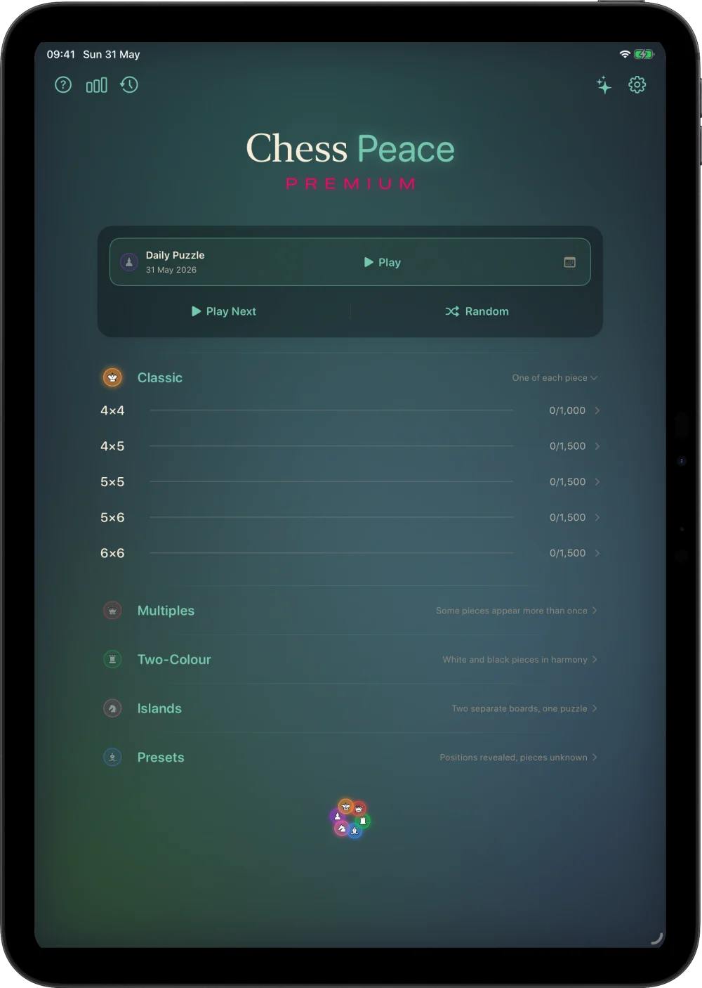 Chess Peace on an iPad