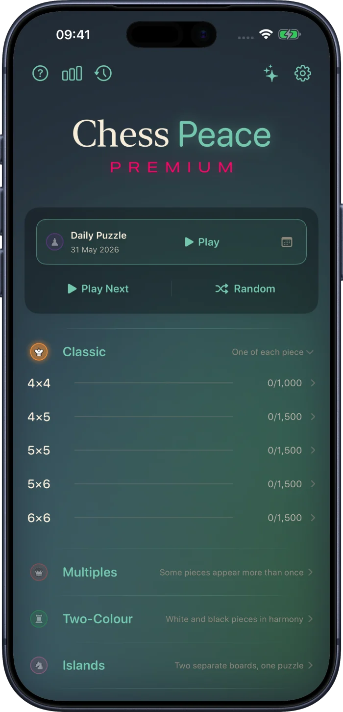 Chess Peace on an iPhone
