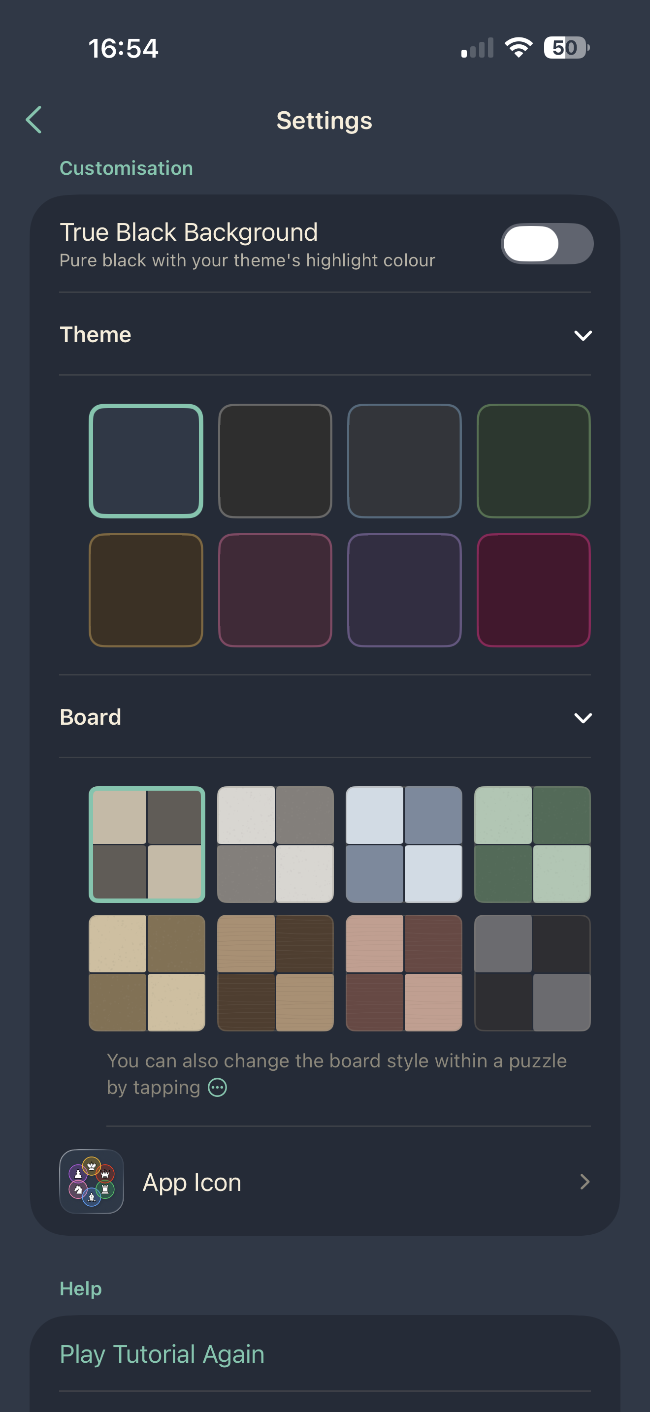 Themes and board customisation