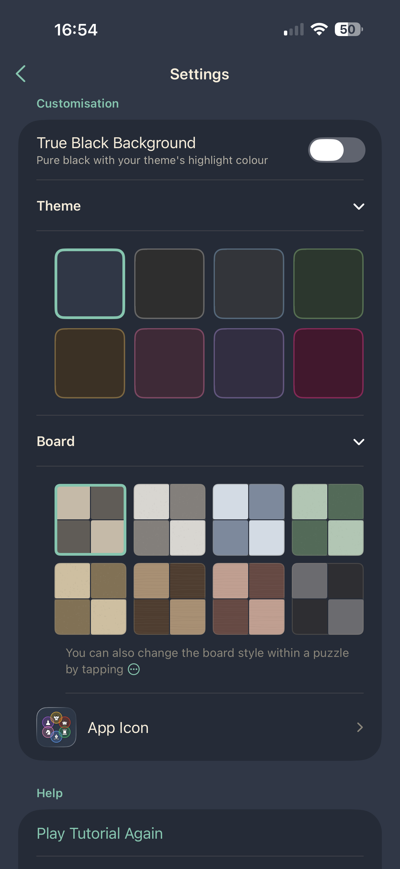 Themes and board customisation