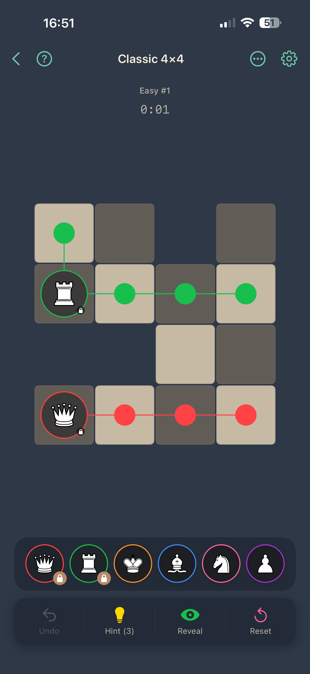 Placing pieces on the board