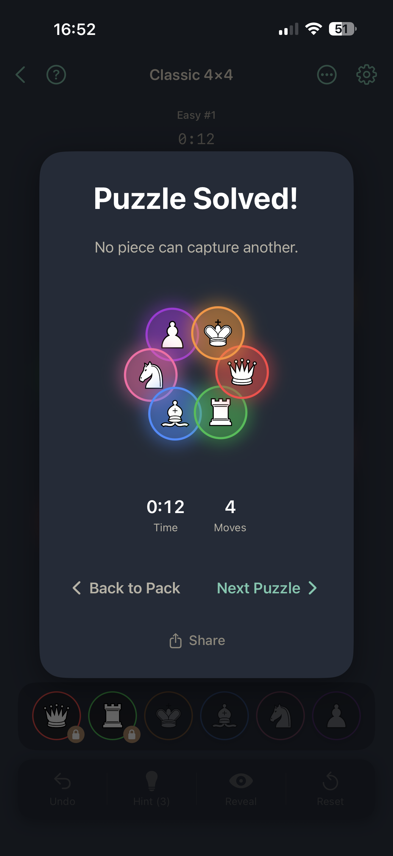 Puzzle solved celebration